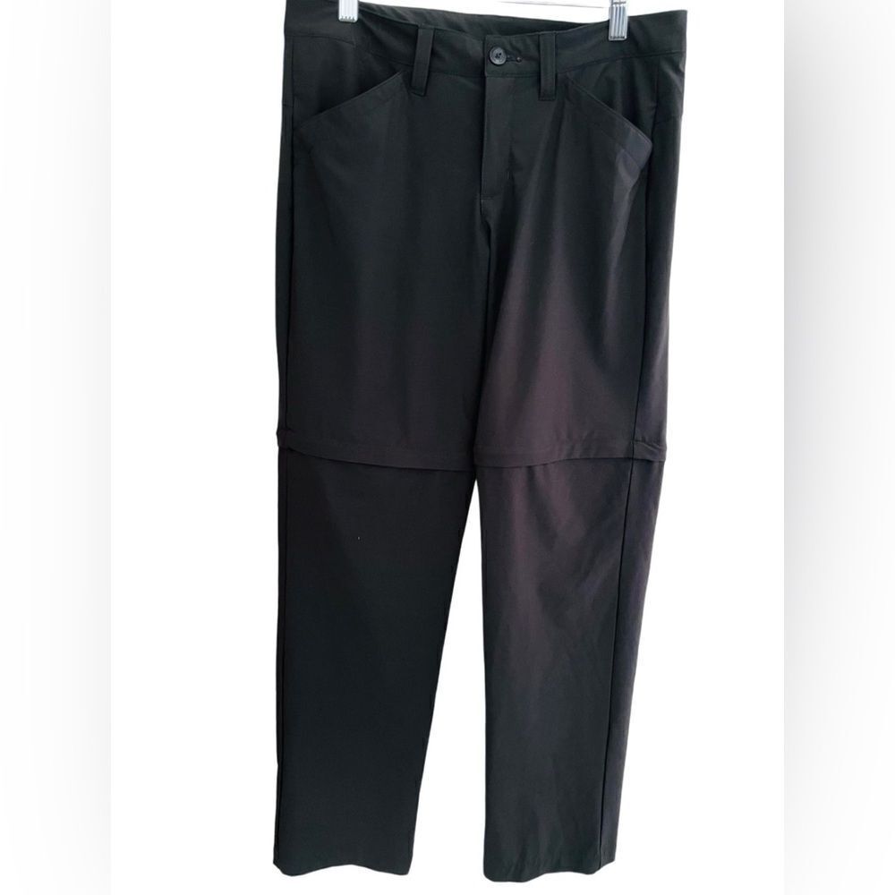 Eddie Bauer black Convertible zip off /to shorts nylon pants size 6.